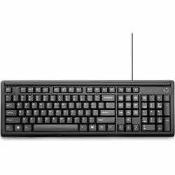 HP Clavier 100, Taille réelle (100 %), USB, Noir