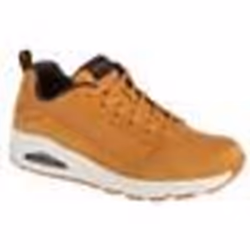 Baskets Uno - Stacre Homme - SKECHERS - Lacets - Synthétique - Marron