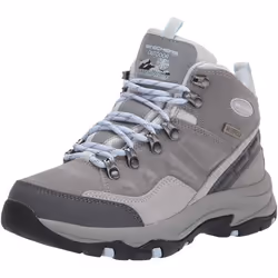 Bottines Femme Skechers 158258 - Gris - Tige en Cuir - Imperméable - Semelle en Caoutchouc