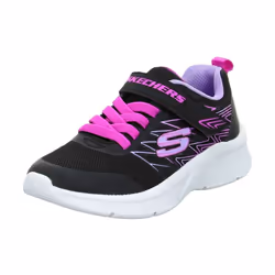 Baskets - Skechers Microspec - Fille - Synthétique - Lacets - Noir