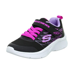 Baskets - Skechers Microspec - Fille - Synthétique - Lacets - Noir
