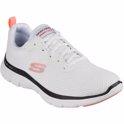 Chaussures de sport course femmes - SKECHERS - Fl App4 Bv - Blanc/noir - Running - Régulier