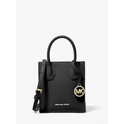 Sac bandoulière - Michael Kors - Mercer - Cuir grainé - Noir - Dimensions 6L x 675H