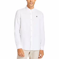 Chemise à manches longues pour Homme - Timberland - Mill River Slim Fit - Blanc