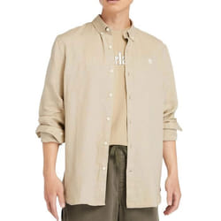 Chemise Homme Timberland Mill River Beige - Manches longues - Col chemise