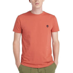 T-shirt Homme Timberland Dunstan River Rouge - 100% coton - Manches courtes - Col arrondi