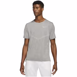 T-Shirt Running - NIKE - Drifit Rise 365 - Homme - Gris - Manches courtes - Respirant