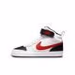 NIKE Baskets Court Borough Mid 2 GS Blanc/Rouge/Noir Mixte