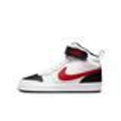NIKE Baskets Court Borough Mid 2 GS Blanc/Rouge/Noir Mixte