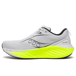 Chaussures de course - Saucony - Triumph 22 - Blanc  Citron - Drop 10 mm - Support Neutre