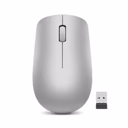 Lenovo 530, Ambidextre, Optique, RF sans fil, 1200 DPI, Gris, Platine