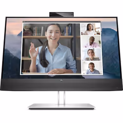 HP Écran de conférence FHD E24mv G4, 60,5 cm (23.8"), 1920 x 1080 pixels, Full HD, 5 ms, Noir, Argent