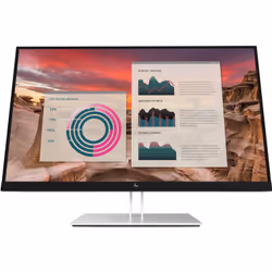 HP Écran E27u G4 QHD USB-C, 68,6 cm (27"), 2560 x 1440 pixels, Quad HD, 5 ms, Noir, Argent