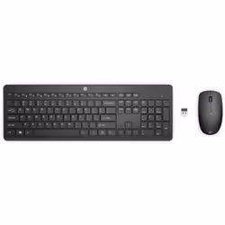 HP Ensemble clavier et souris sans fil 235, Taille réelle (100 %), RF sans fil, Noir, Souris incluse