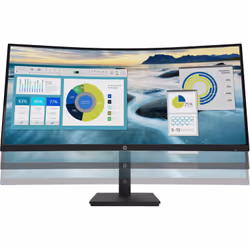 HP Écran incurvé P34hc G4 WQHD USB-C, 86,4 cm (34"), 3440 x 1440 pixels, Quad HD, LED, 5 ms, Noir