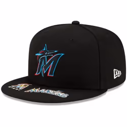 Casquette New Era 59Fifty - Miami Marlins - Visière Graphique - 100% Laine
