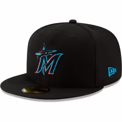 Casquette - New Era - 59Fifty - Miami Marlins - Noir - 100% Polyester - Homme