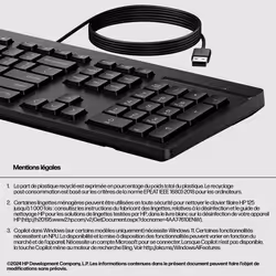HP 125 USB Wired Keyboard clavier Noir - Vue supplémentaire 6
