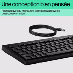 HP 125 USB Wired Keyboard clavier Noir - Vue supplémentaire 8