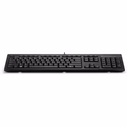 HP Clavier filaire 125, Taille réelle (100 %), USB, Clavier à membrane, Noir