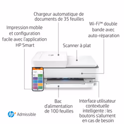 HP ENVY Pro Imprimante Tout-en-un HP ENVY 6432e, Couleur, Imprimante pour Domicile, Impression, copie, numérisation, envoi de télécopie mobile, Sans fil; HP+; Éligibilité HP Instant Ink; Imprimer depuis un téléphone ou une tablette - Vue supplémentaire 9