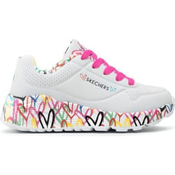 Baskets Femme - SKECHERS - Uno Lite - Blanc - Plateforme - Laçage
