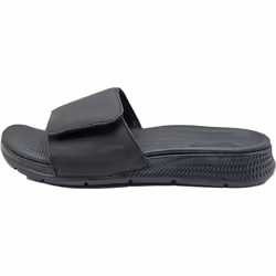 Sandales Hommes Skechers Consistent - Noir - Scratch - Synthétique - 2 cm - Plat