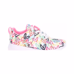 Baskets Skechers BOBS SQUAD STARRY LOVE - Femme - Blanc - Textile - Lacets