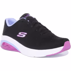 Skechers Skech Air Extreme 2.0-Classic Vibe Baskets en maille à lacets pour femmes en noir rose (Noir Rose 40)