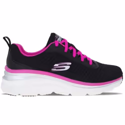 Chaussure Femme Skechers Fashion Fit - Makes Moves 149277-BKHP - Noir - Lacets - Textile