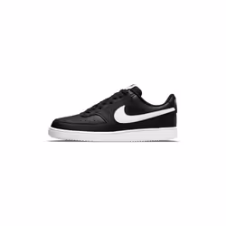 Baskets Nike Court Vision Low Noir - Adulte - Mixte - Plat - Synthétique - Lacets