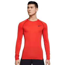 T-Shirt Compression Nike Pro Rouge - Homme/Adulte - Manches Courtes - Fitness/Running - Respirant