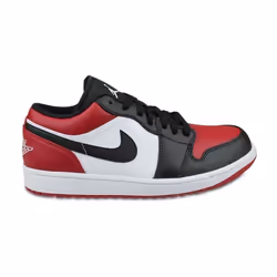 Basket Air Jordan 1 Low Bred Toe Rouge - Nike - Homme - Lacets - Cuir