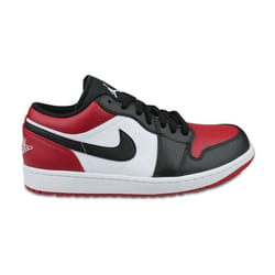 Basket Air Jordan 1 Low Bred Toe Rouge - Nike - Homme - Lacets - Cuir