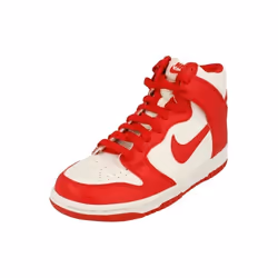 Baskets Nike Dunk High GS pour enfant - Rouge - Lacets