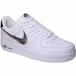 Chaussures NIKE Air Force 1 Low Zig Zag Blanc - Homme/Adulte - Cuir - Lacets - Plat