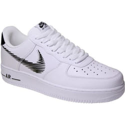 Chaussures NIKE Air Force 1 Low Zig Zag Blanc - Homme/Adulte - Cuir - Lacets - Plat