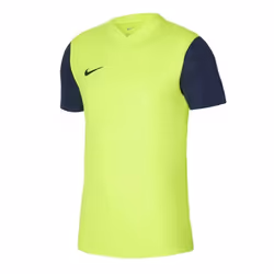 Maillot de sport Femme Nike Tiempo - Jaune - Col V - Manches courtes