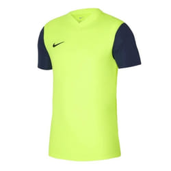 Maillot de sport Femme Nike Tiempo - Jaune - Col V - Manches courtes