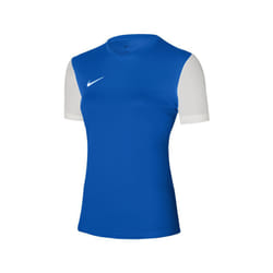 Maillot de sport Femme Nike Tiempo - Col Rond - Manches courtes - Bleu/Blanc - 100% polyester