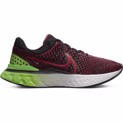 Chaussures de Running NIKE React Infinity Run Flyknit 3 pour Homme - Noir-Vert-Rouge