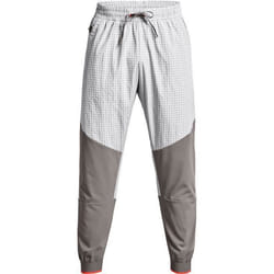 Pantalon de survêtement Under Armour RUSH LEGACY WOVEN - Réf. 1366187-066. Couleur : Gris. Détails. - Coupe plus ample pour un