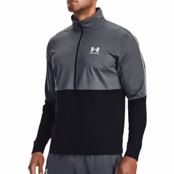 Veste de survêtement Homme Gris Under Armour Pique Track - Fitness - Manches longues - Maille texturée