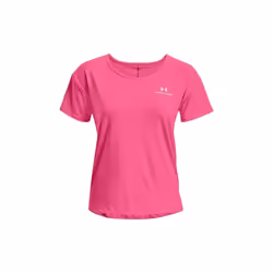 T-shirt de Running UNDER ARMOUR Rush Energy Core Rose - Femme/Adulte - Manches courtes - Respirant