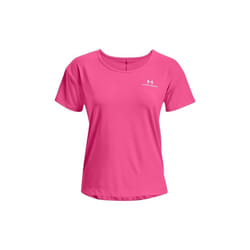 T-shirt de Running UNDER ARMOUR Rush Energy Core Rose - Femme/Adulte - Manches courtes - Respirant