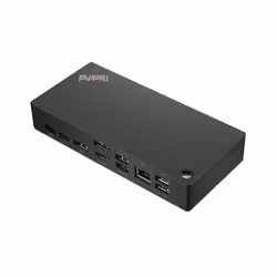 Lenovo 40AY0090UK, Avec fil, USB 3.2 Gen 1 (3.1 Gen 1) Type-C, 10,100,1000 Mbit/s, Noir, 4K Ultra HD, 3840 x 2160 pixels