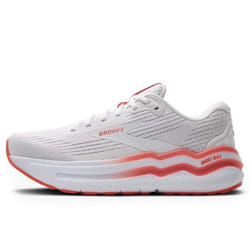 Chaussures de course - BROOKS - Ghost Max - Blanc/Corail - Drop 6 mm - Amorti DNA LOFT v3