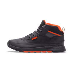 Baskets Junior Timberland Field Trekker Mid en cuir synthétique noir rouge - Confortable et adhérente