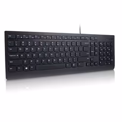 Lenovo Essential, Taille réelle (100 %), USB, Clavier à membrane, QWERTZ, Noir