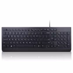 Lenovo Essential, Taille réelle (100 %), USB, Clavier à membrane, QWERTY, Noir